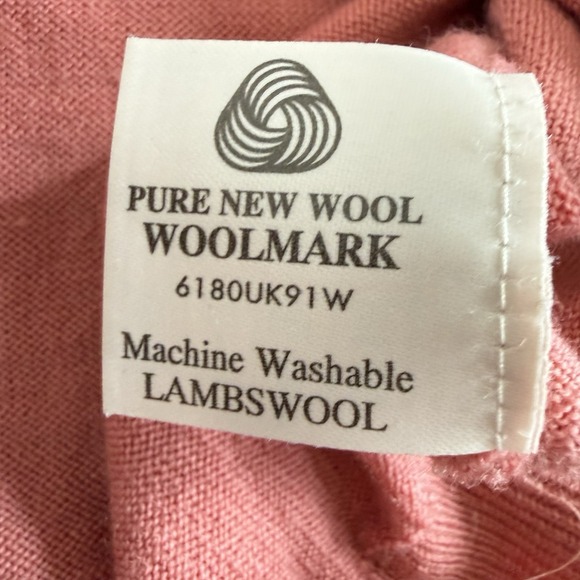 Edinburgh Washable Lambswool V Neck Cardigan SM Dusty Rose Golf Preppy Grandpa - Picture 8 of 9